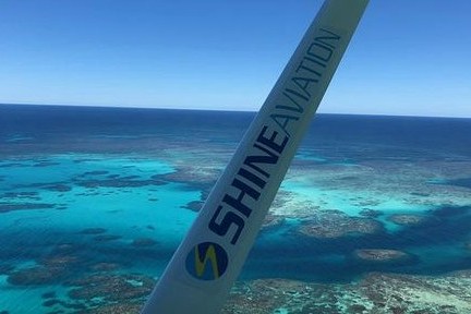 Aerial Pink Lake & Abrolhos Island